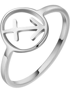 S-Sagittarius Zodiac Constellation Ring 36L Stainless Steel Ring